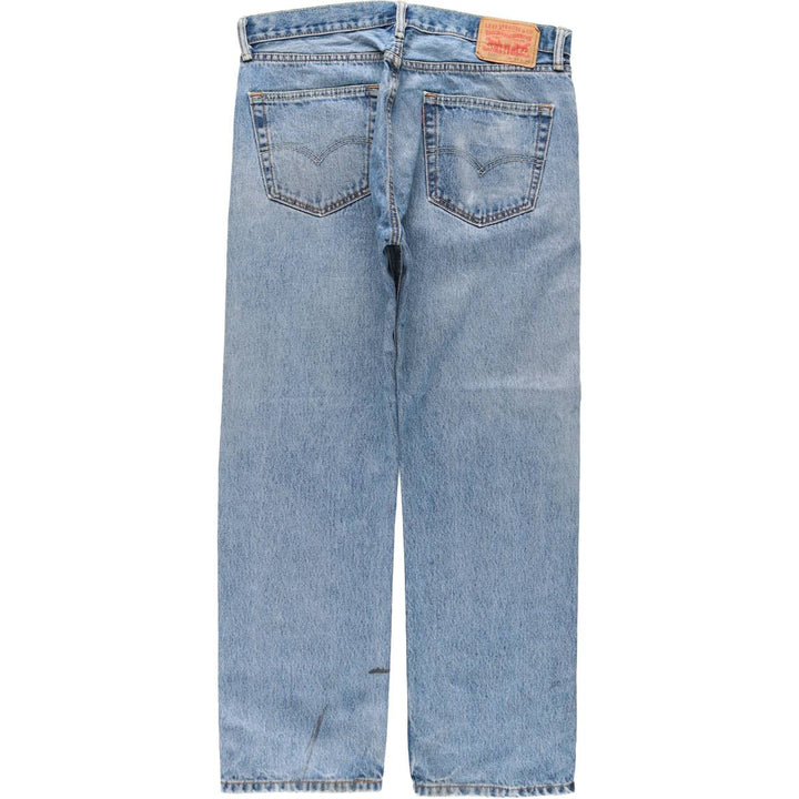 Levi's 505 tapered denim pants for men, size W34 cotton Blue type light blue Vintage Second Hand