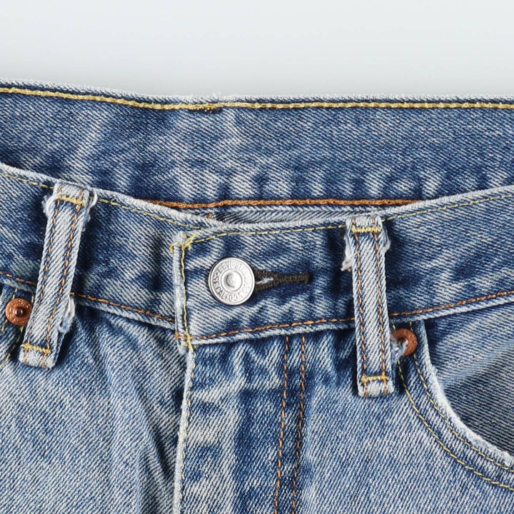Levi's 505 tapered denim pants for men, size W34 cotton Blue type light blue Vintage Second Hand