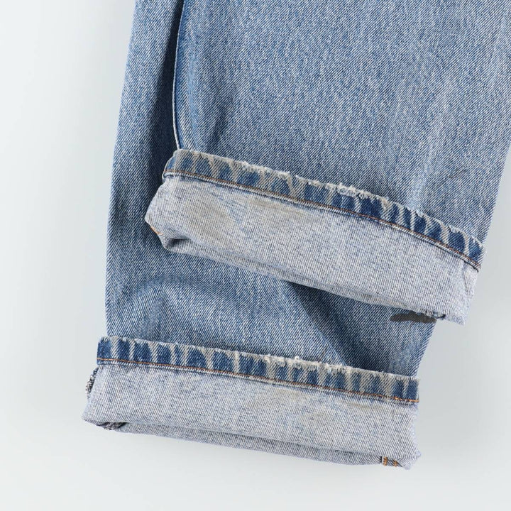 Levi's 505 tapered denim pants for men, size W34 cotton Blue type light blue Vintage Second Hand