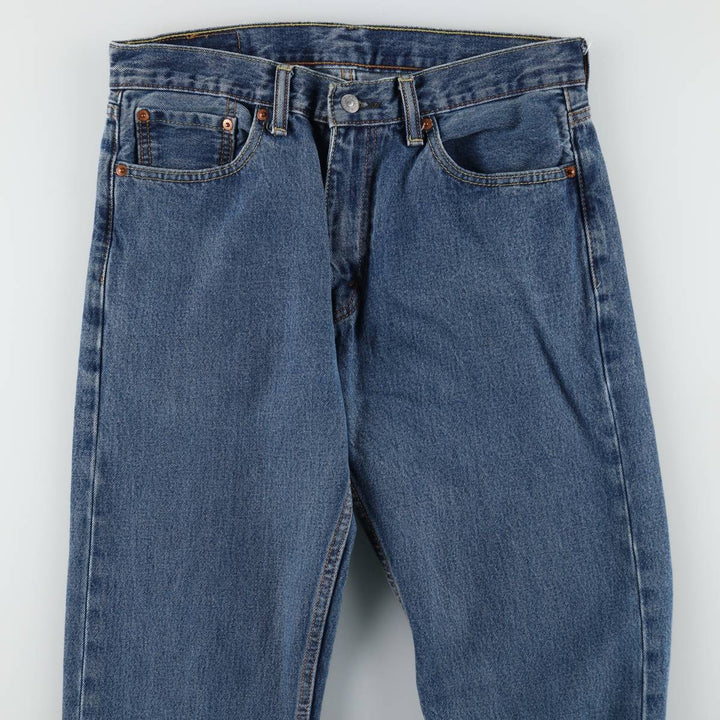 Levi's 505 tapered denim pants for men, equivalent to w32 cotton blue type Vintage Second Hand