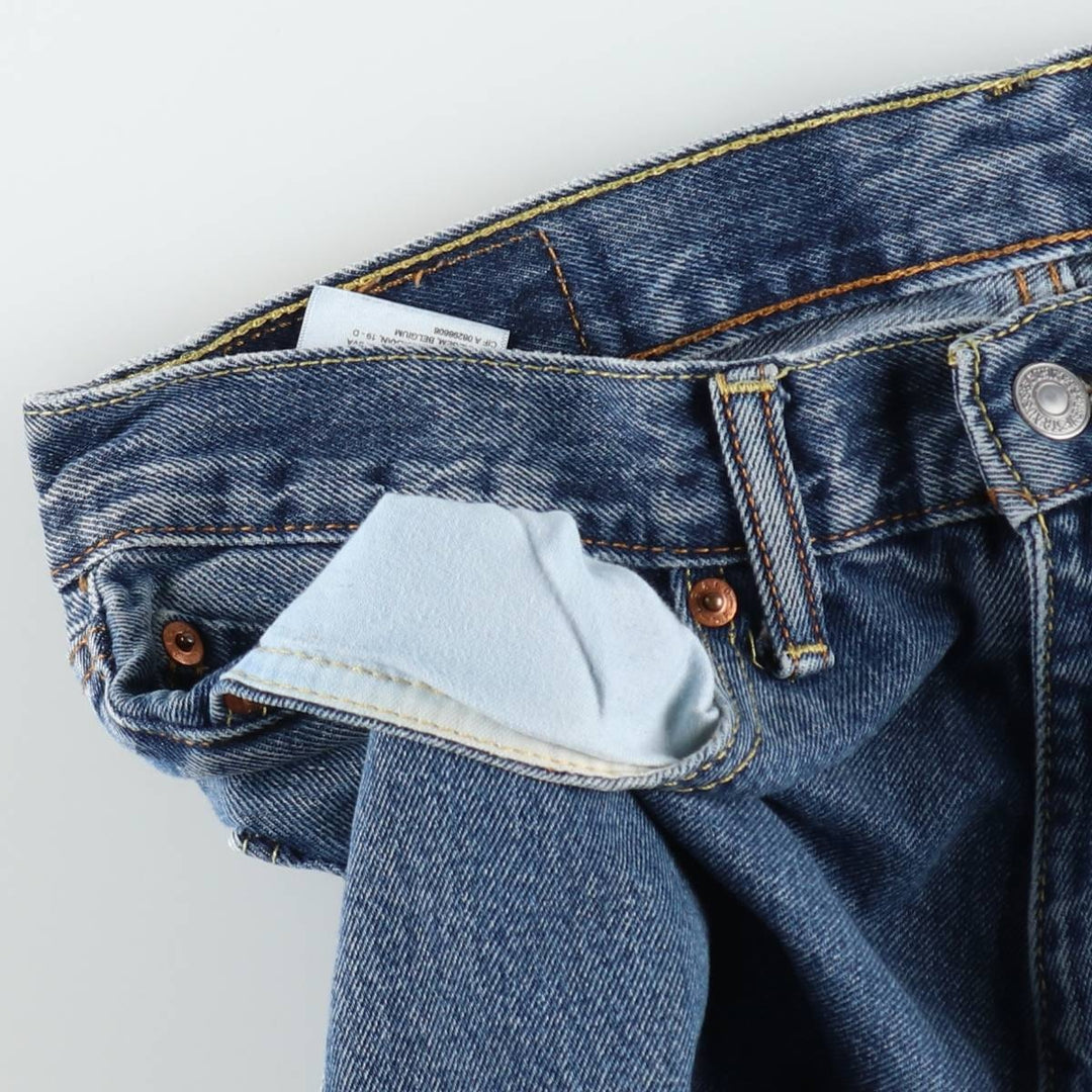 Levi's 505 tapered denim pants for men, equivalent to w32 cotton blue type Vintage Second Hand