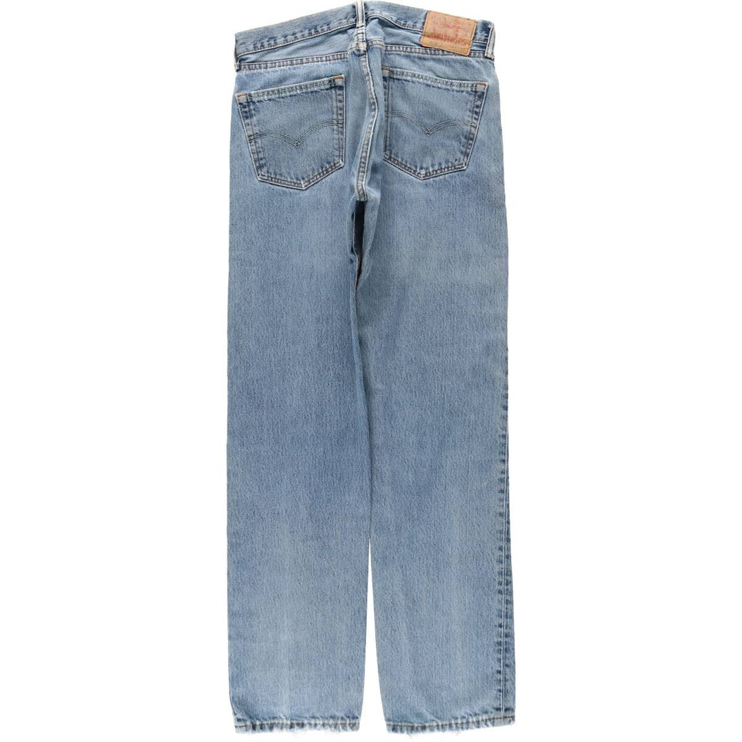 Levi's 505 tapered denim pants for men, size W34 cotton Blue type light blue Vintage Second Hand