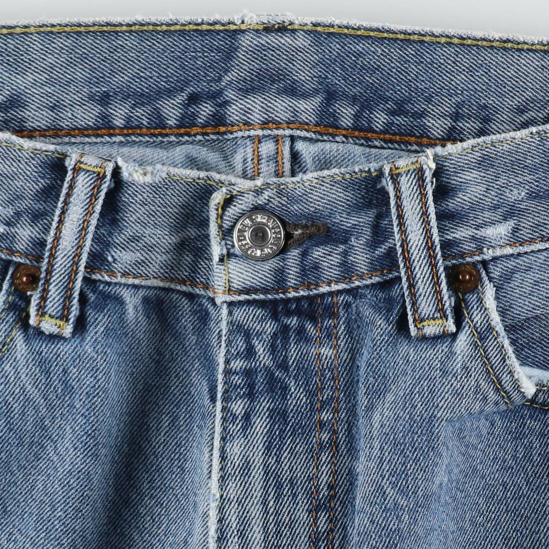 Levi's 505 tapered denim pants for men, size W34 cotton Blue type light blue Vintage Second Hand