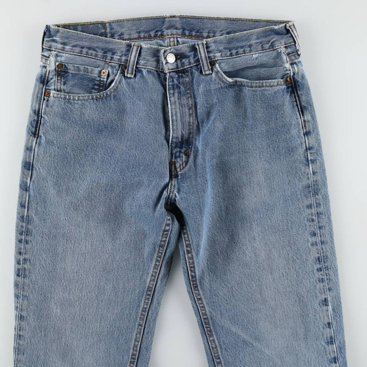 Levi's 505 tapered denim pants for men, size W34 cotton Blue type light blue Vintage Second Hand