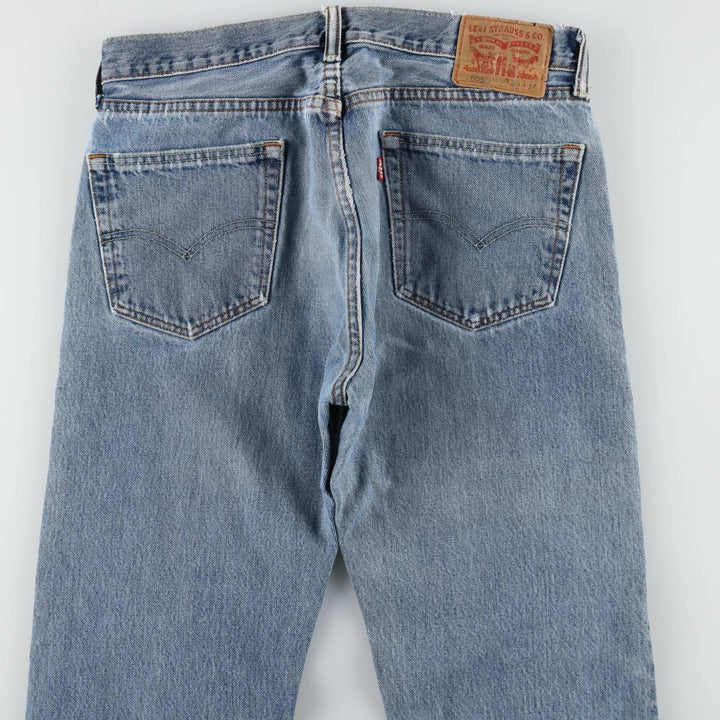 Levi's 505 tapered denim pants for men, size W34 cotton Blue type light blue Vintage Second Hand