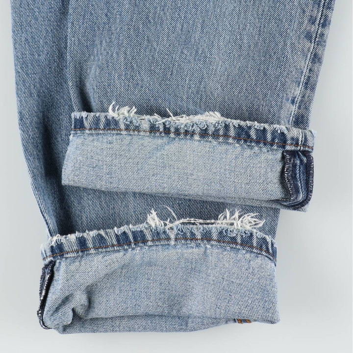 Levi's 505 tapered denim pants for men, size W34 cotton Blue type light blue Vintage Second Hand