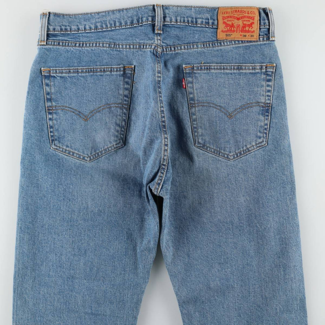 Levi's 505 tapered denim pants for men, size w36 cotton Blue type light blue Vintage Second Hand