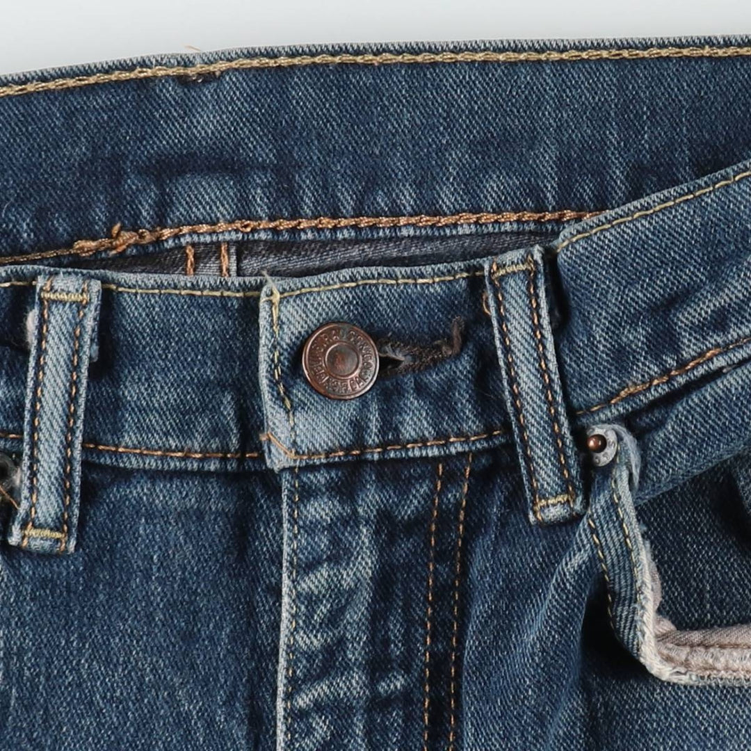 Levi's 505 tapered denim pants for men, size W34 cotton blue type Vintage Second Hand