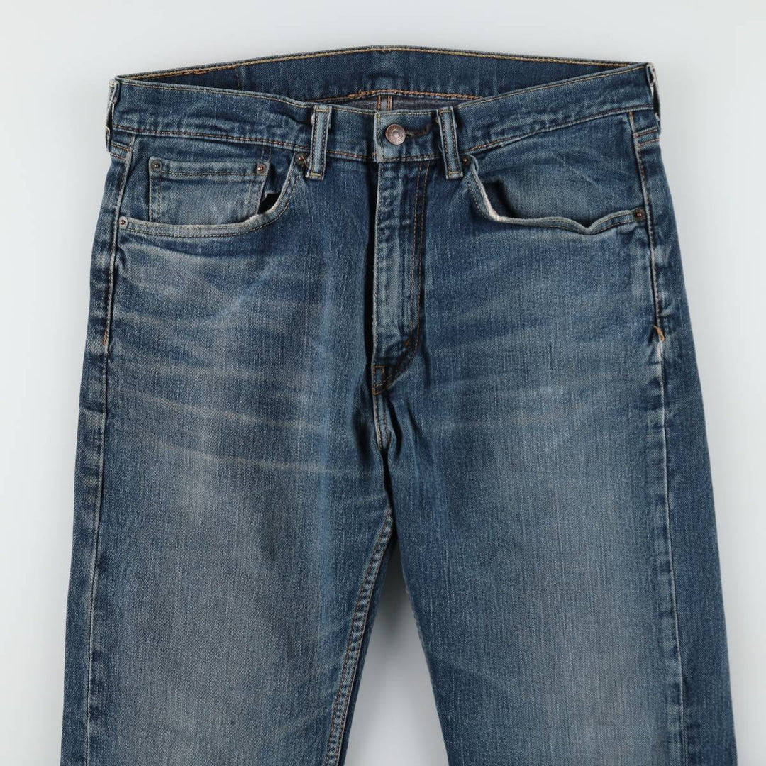 Levi's 505 tapered denim pants for men, size W34 cotton blue type Vintage Second Hand