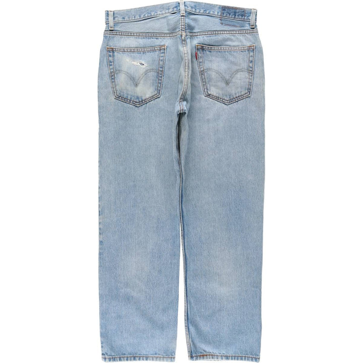 00'S Levi's 505 REGULAR FIT tapered denim pants for men, size w36 cotton Blue type light blue Vintage Second Hand