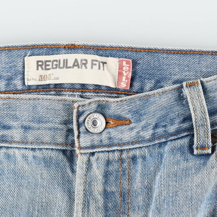 00'S Levi's 505 REGULAR FIT tapered denim pants for men, size w36 cotton Blue type light blue Vintage Second Hand