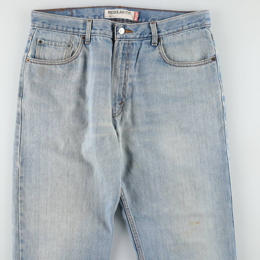 00'S Levi's 505 REGULAR FIT tapered denim pants for men, size w36 cotton Blue type light blue Vintage Second Hand