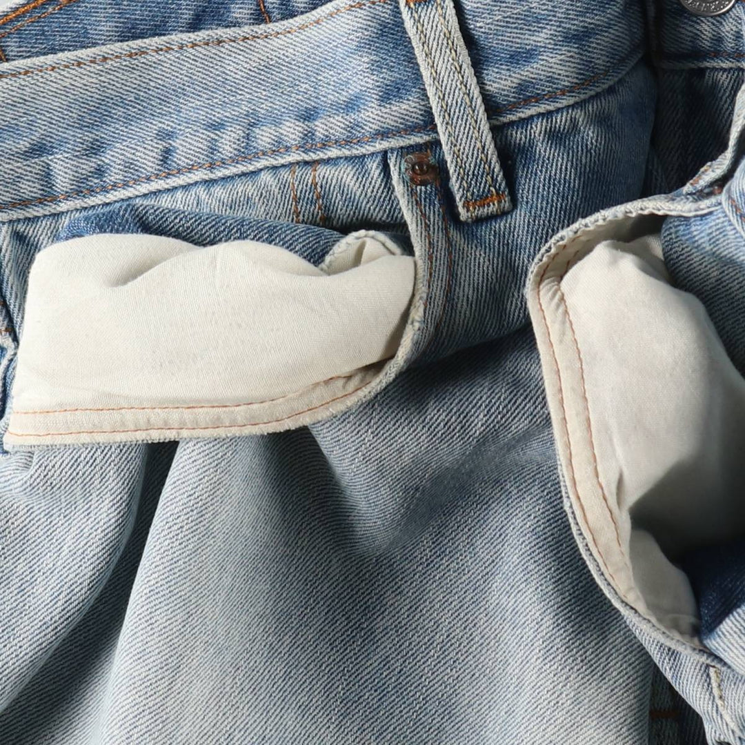 00'S Levi's 505 REGULAR FIT tapered denim pants for men, size w36 cotton Blue type light blue Vintage Second Hand