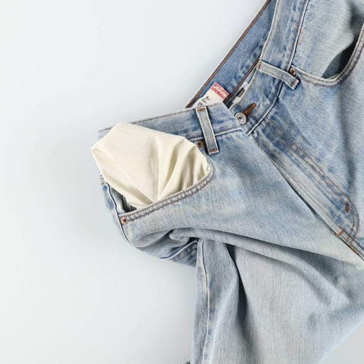 00'S Levi's 505 REGULAR FIT tapered denim pants for men, size w36 cotton Blue type light blue Vintage Second Hand