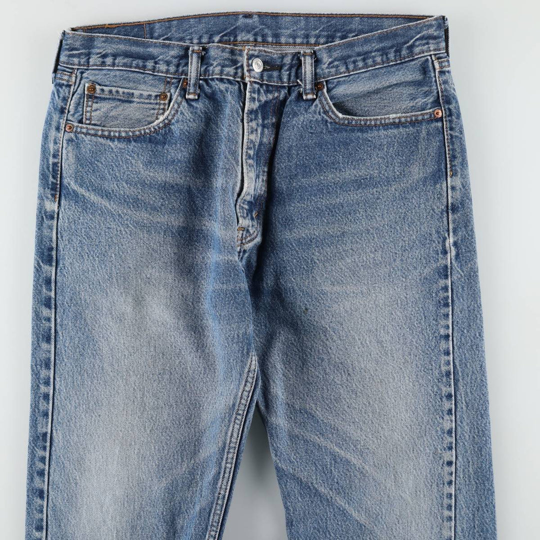 Levi's 505 tapered denim pants for men, size w36 cotton Blue type light blue Vintage Second Hand