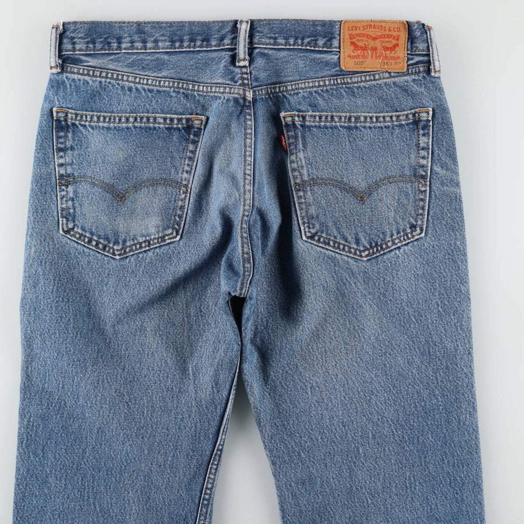 Levi's 505 tapered denim pants for men, size w36 cotton Blue type light blue Vintage Second Hand