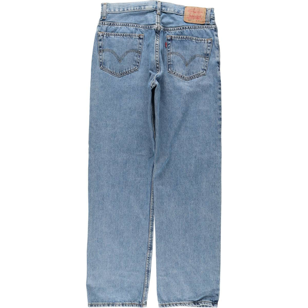 Levi's 505 REGULAR FIT tapered denim pants for men, size w34 cotton Blue type light blue Vintage Second Hand
