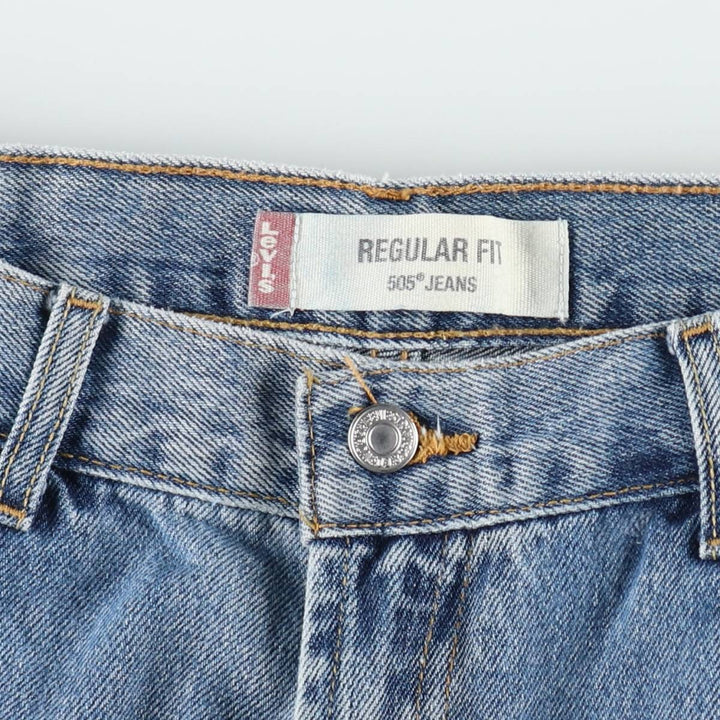 Levi's 505 REGULAR FIT tapered denim pants for men, size w34 cotton Blue type light blue Vintage Second Hand