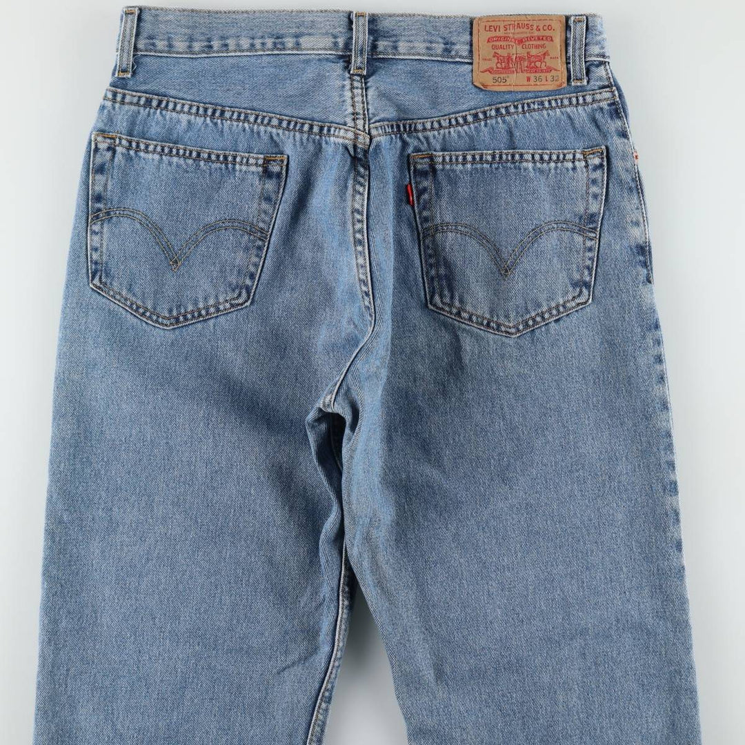 Levi's 505 REGULAR FIT tapered denim pants for men, size w34 cotton Blue type light blue Vintage Second Hand