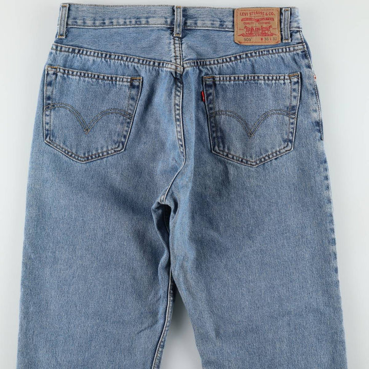 Levi's 505 REGULAR FIT tapered denim pants for men, size w34 cotton Blue type light blue Vintage Second Hand
