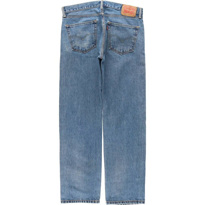 Levi's 505 tapered denim pants for men, equivalent to w35 unclear blue type Vintage Second Hand