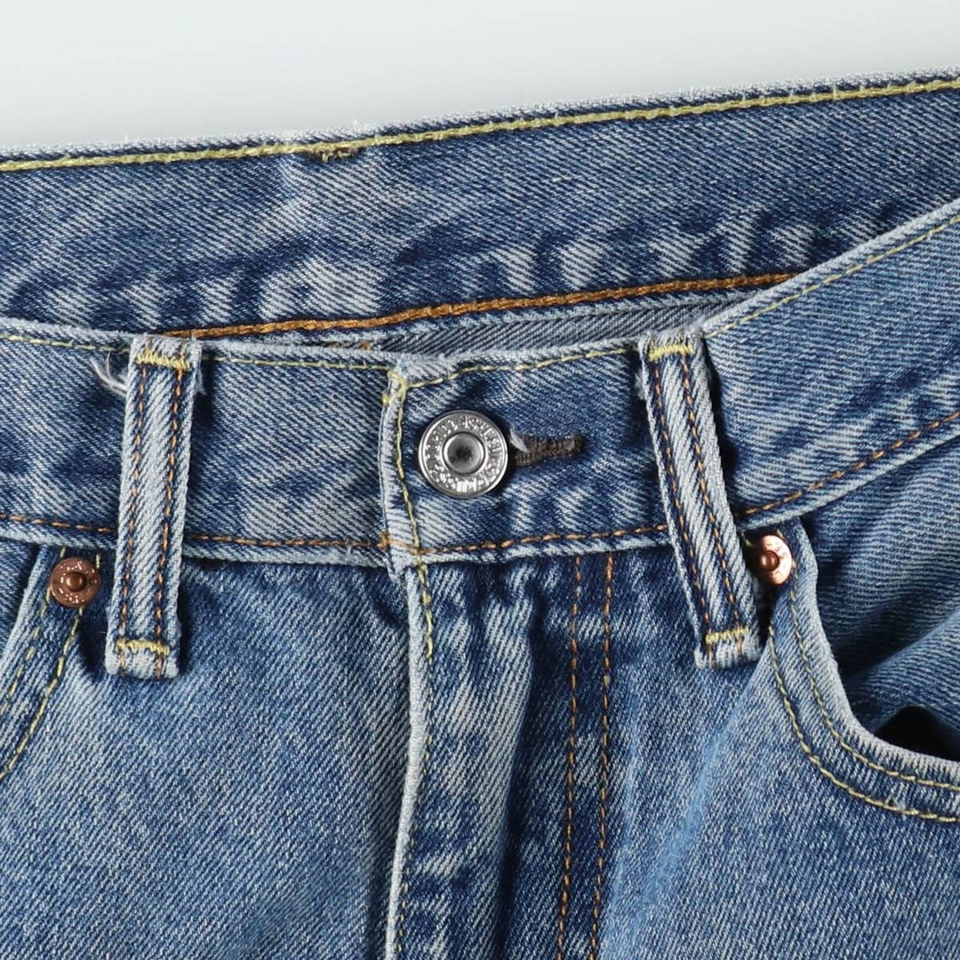Levi's 505 tapered denim pants for men, equivalent to w35 unclear blue type Vintage Second Hand