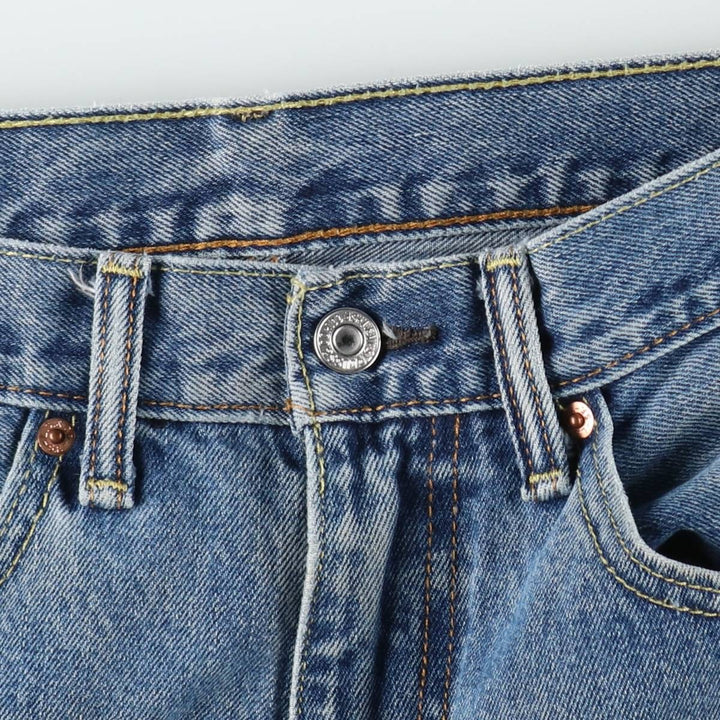 Levi's 505 tapered denim pants for men, equivalent to w35 unclear blue type Vintage Second Hand