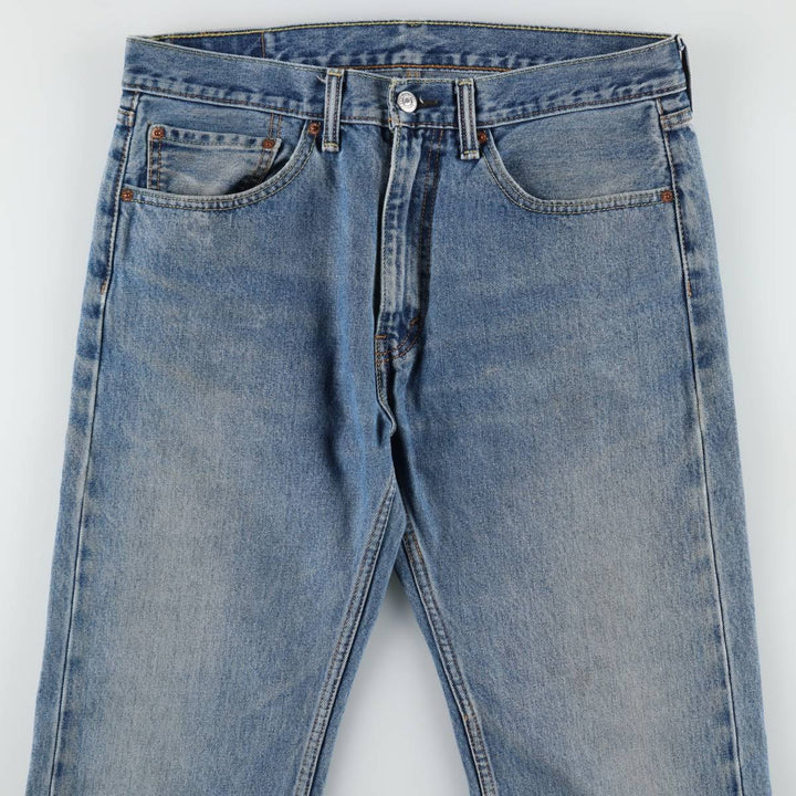 Levi's 505 tapered denim pants for men, equivalent to w35 unclear blue type Vintage Second Hand