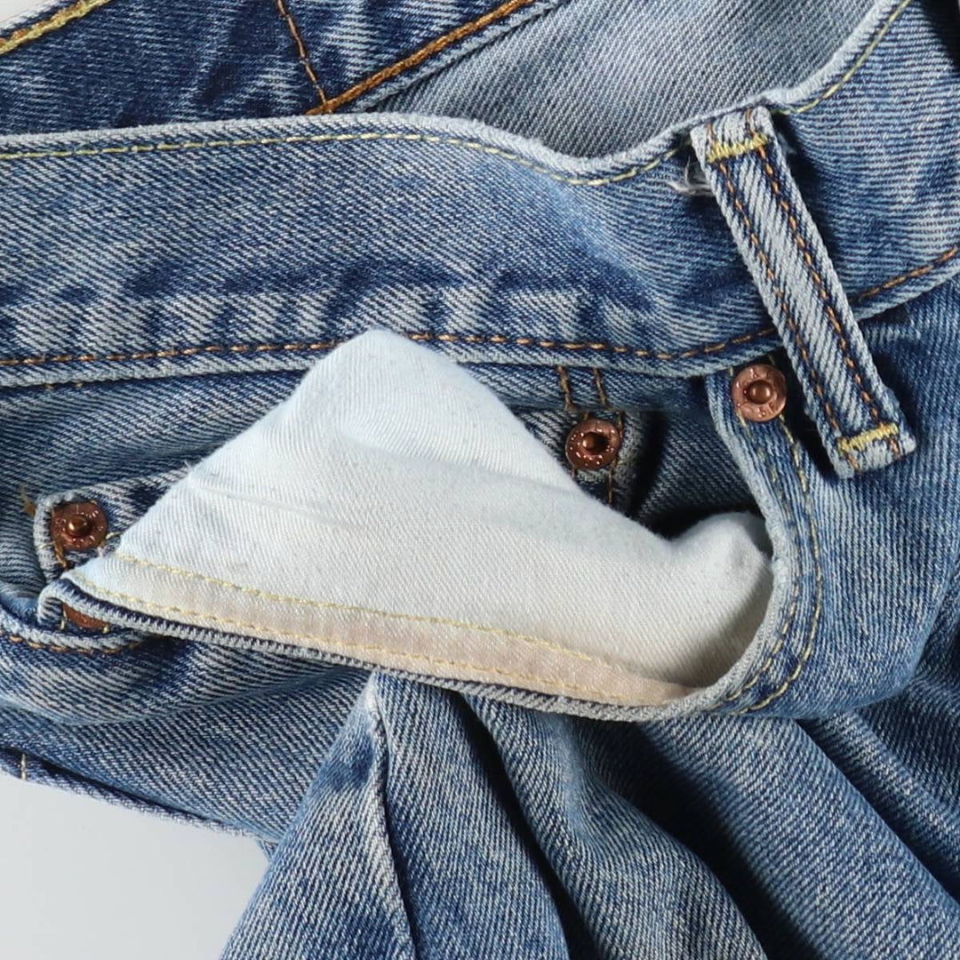 Levi's 505 tapered denim pants for men, equivalent to w35 unclear blue type Vintage Second Hand