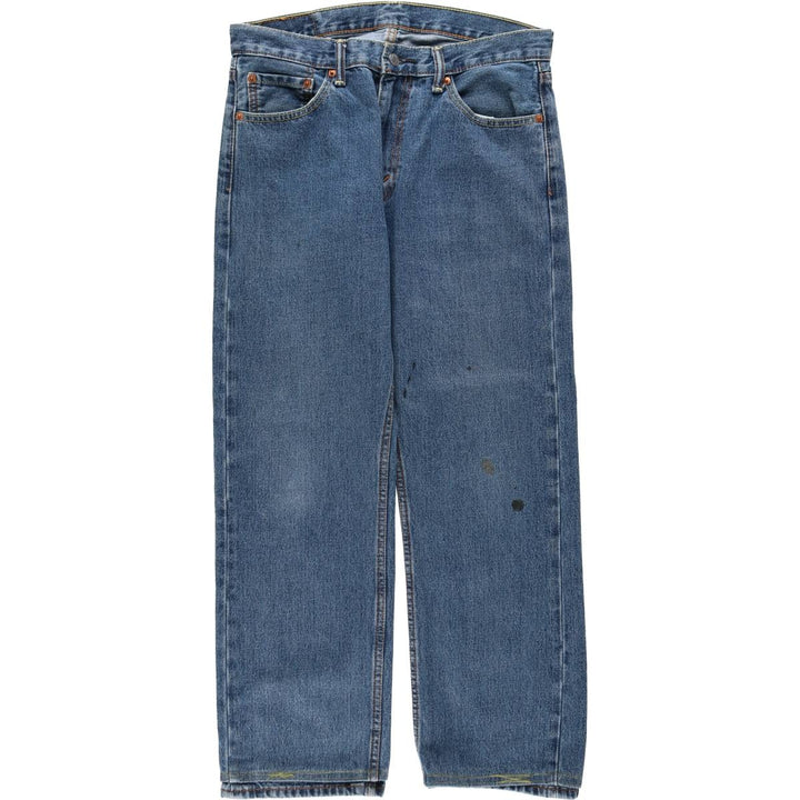 Levi's 505 tapered denim pants for men, size W34 cotton blue type Vintage Second Hand