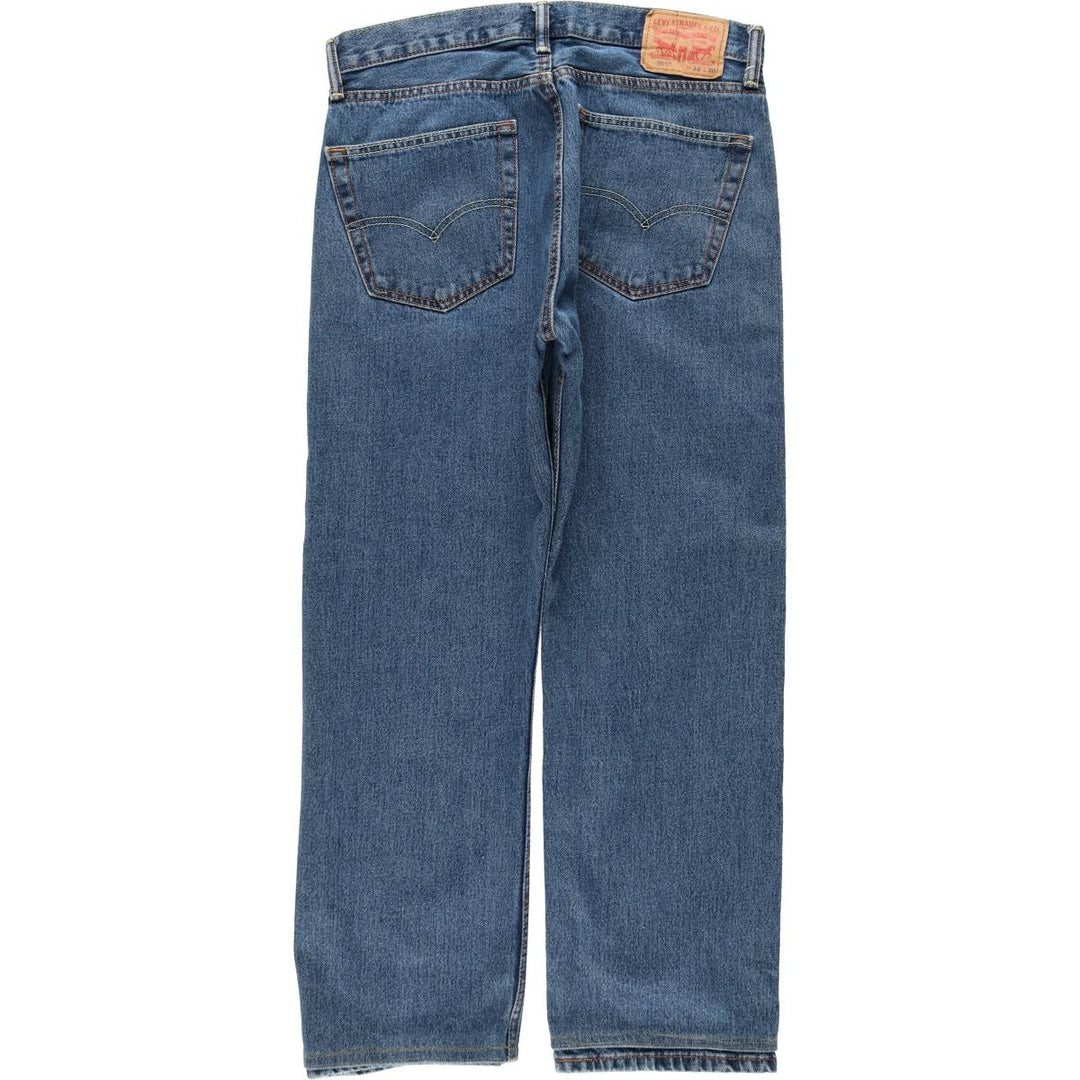 Levi's 505 tapered denim pants for men, size W34 cotton blue type Vintage Second Hand