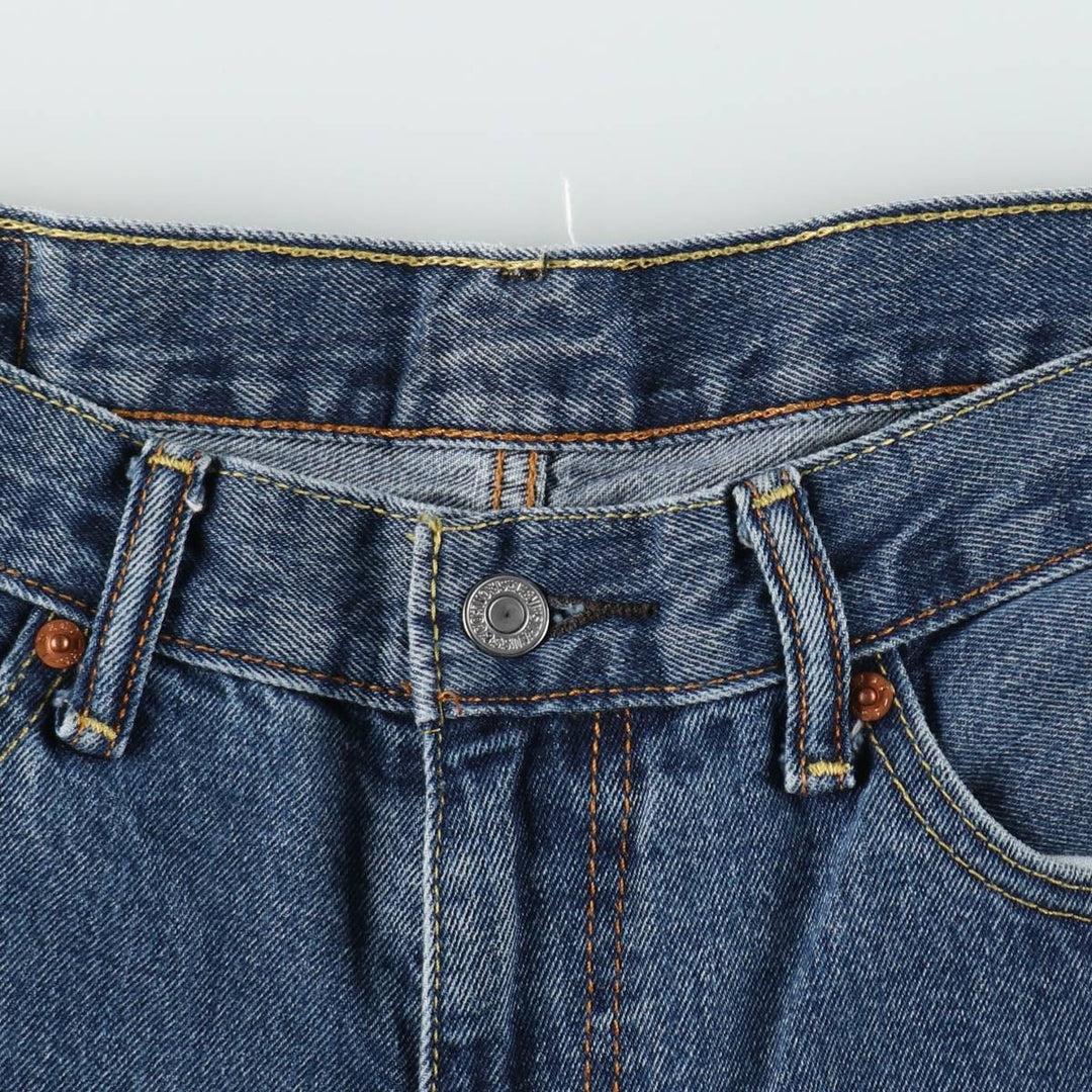 Levi's 505 tapered denim pants for men, size W34 cotton blue type Vintage Second Hand