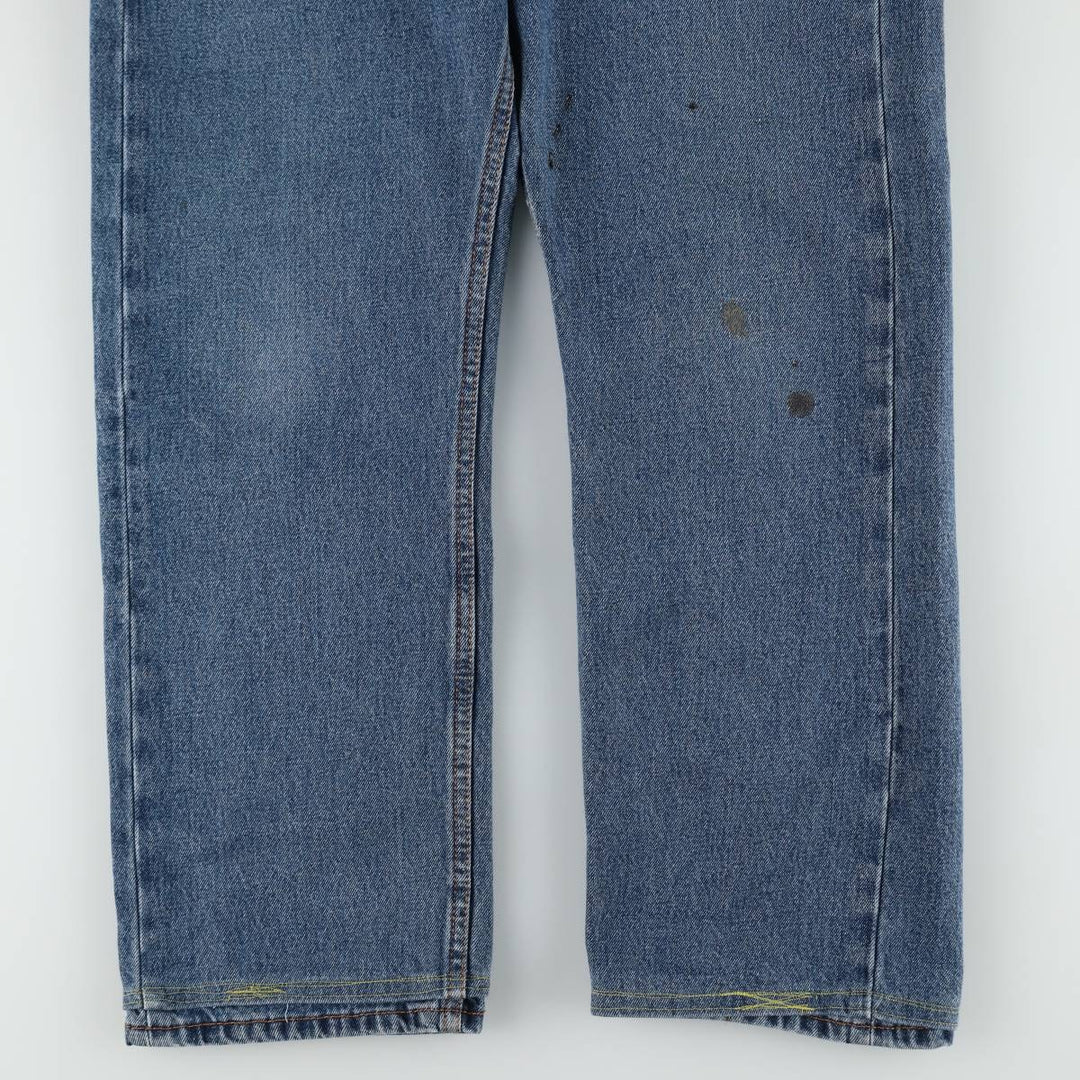 Levi's 505 tapered denim pants for men, size W34 cotton blue type Vintage Second Hand