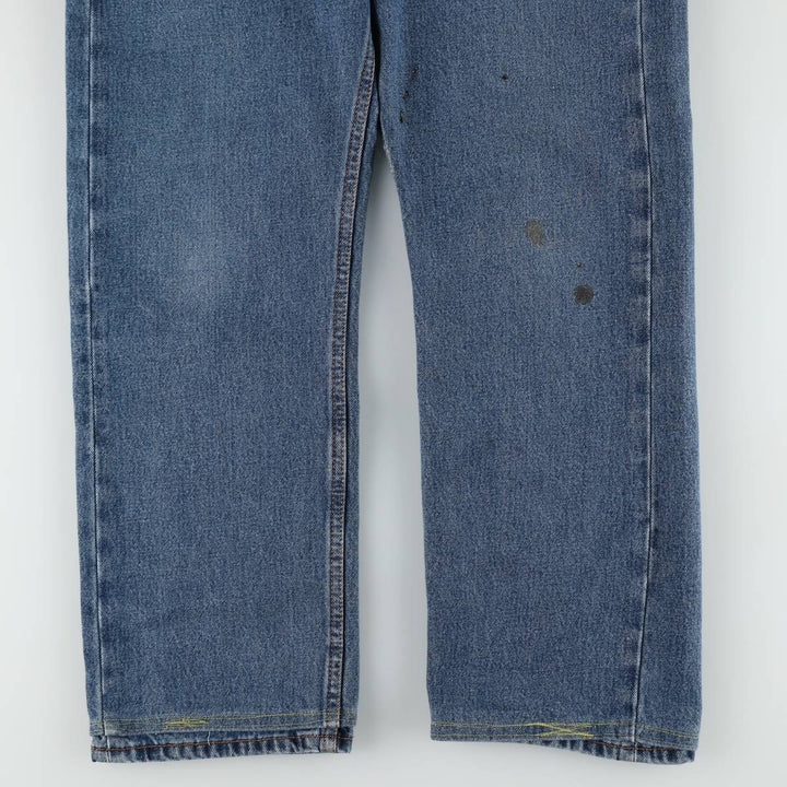 Levi's 505 tapered denim pants for men, size W34 cotton blue type Vintage Second Hand