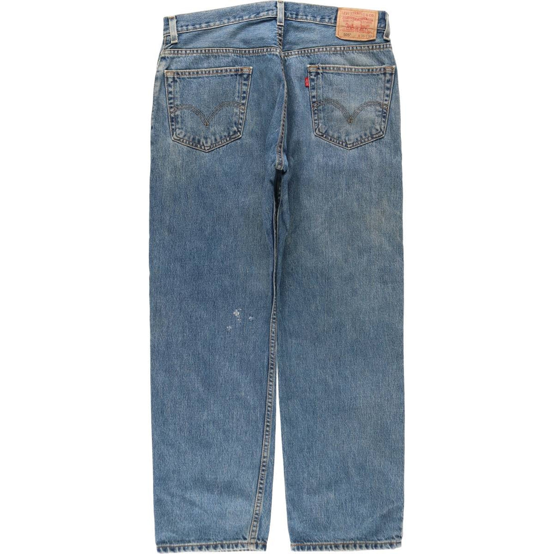 00'S Levi's 505 REGULAR FIT tapered denim pants for men, size w36 cotton blue type Vintage Second Hand