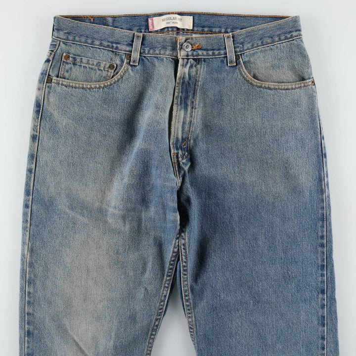 00'S Levi's 505 REGULAR FIT tapered denim pants for men, size w36 cotton blue type Vintage Second Hand