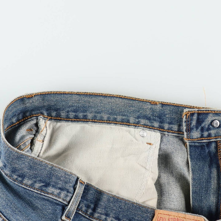 00'S Levi's 505 REGULAR FIT tapered denim pants for men, size w36 cotton blue type Vintage Second Hand