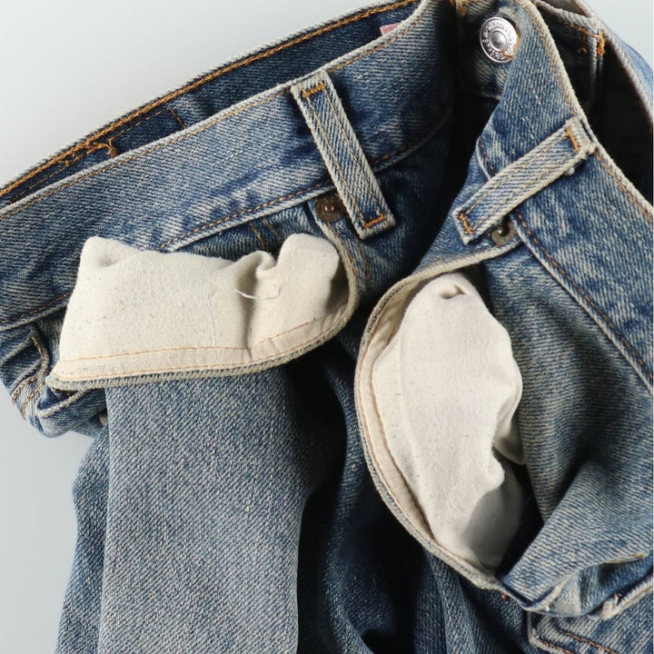 00'S Levi's 505 REGULAR FIT tapered denim pants for men, size w36 cotton blue type Vintage Second Hand