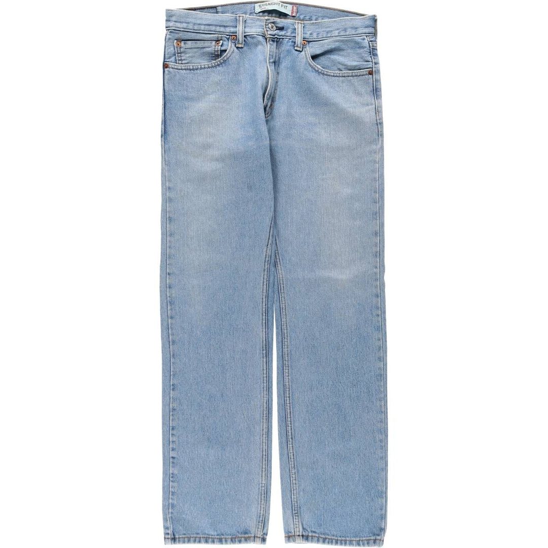 Levi's 505 STRAIGHT FIT tapered denim pants for men, equivalent to w33 cotton Blue type light blue Vintage Second Hand