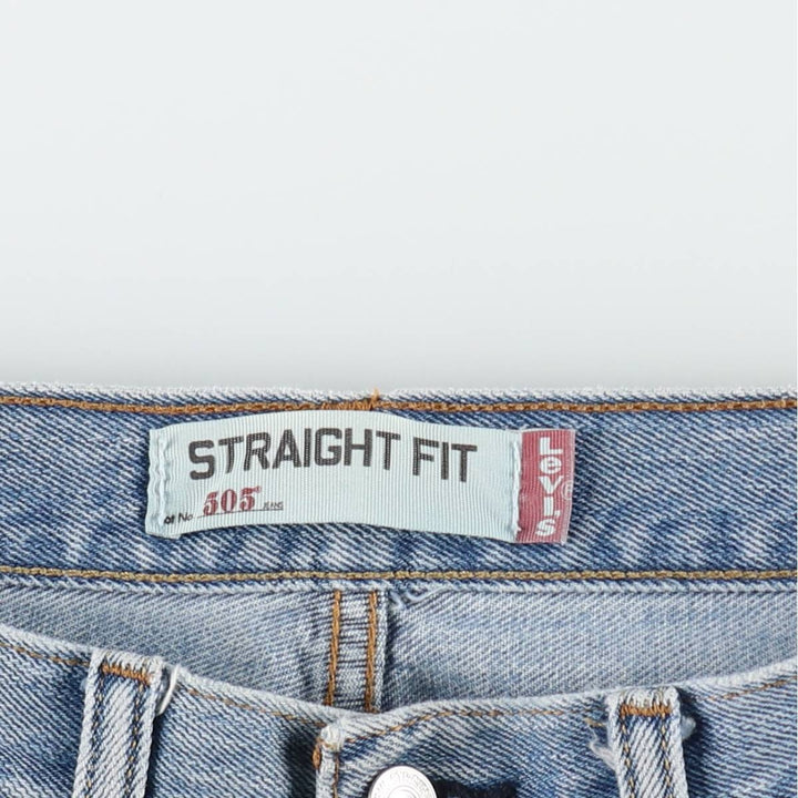 Levi's 505 STRAIGHT FIT tapered denim pants for men, equivalent to w33 cotton Blue type light blue Vintage Second Hand