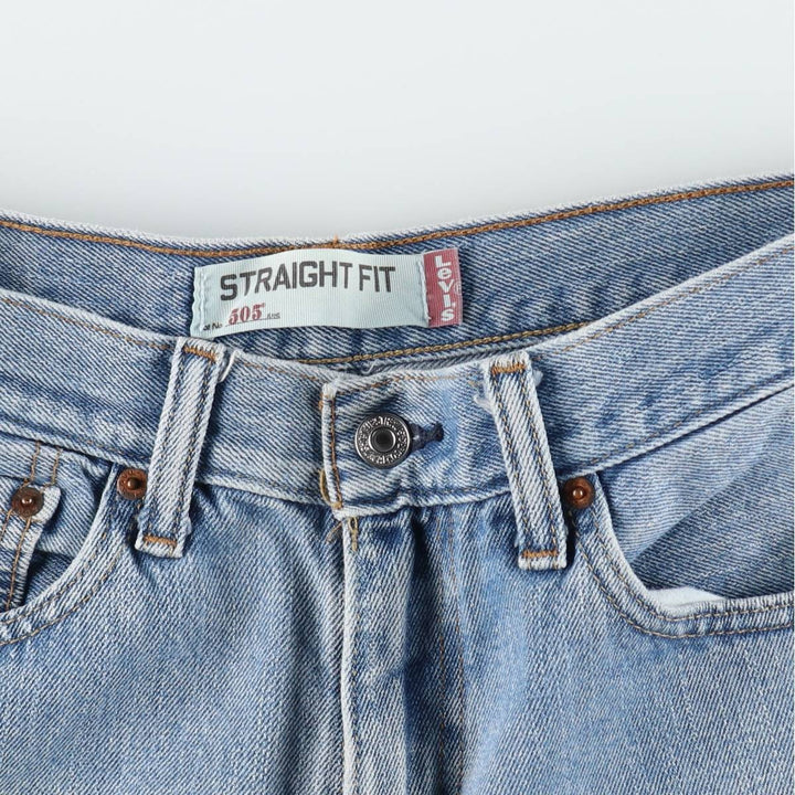 Levi's 505 STRAIGHT FIT tapered denim pants for men, equivalent to w33 cotton Blue type light blue Vintage Second Hand