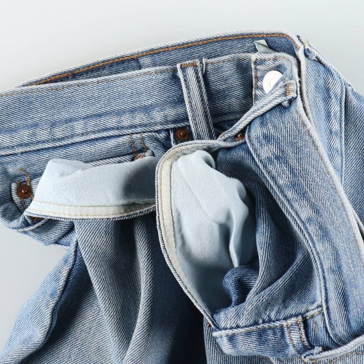 Levi's 505 STRAIGHT FIT tapered denim pants for men, equivalent to w33 cotton Blue type light blue Vintage Second Hand