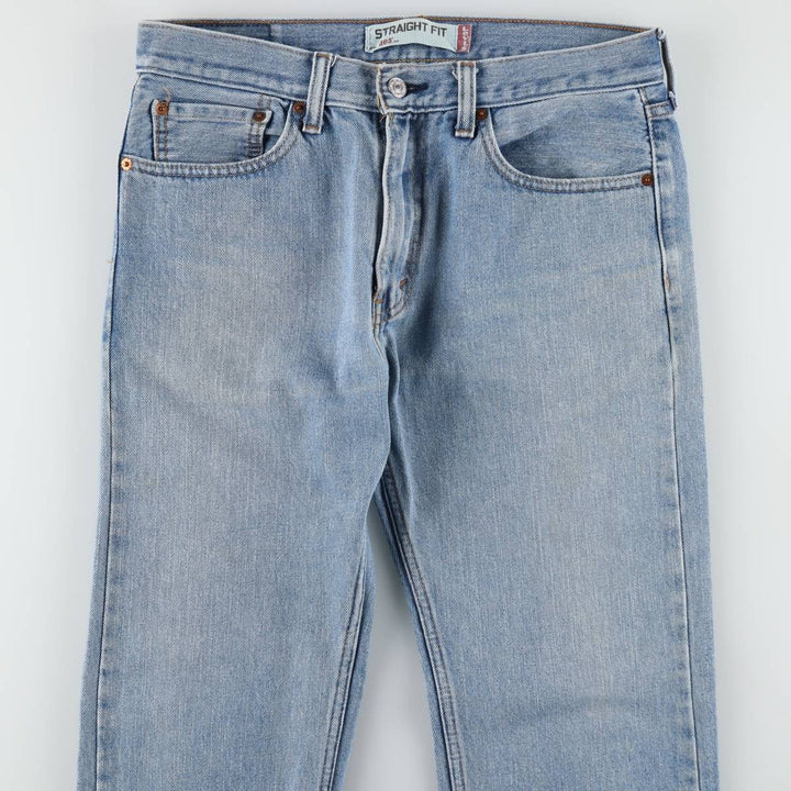 Levi's 505 STRAIGHT FIT tapered denim pants for men, equivalent to w33 cotton Blue type light blue Vintage Second Hand