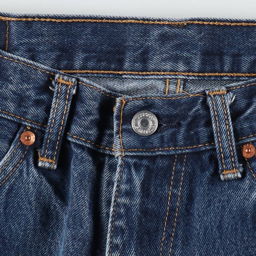 Levi's 505 tapered denim pants for men, size w36 cotton blue type Vintage Second Hand