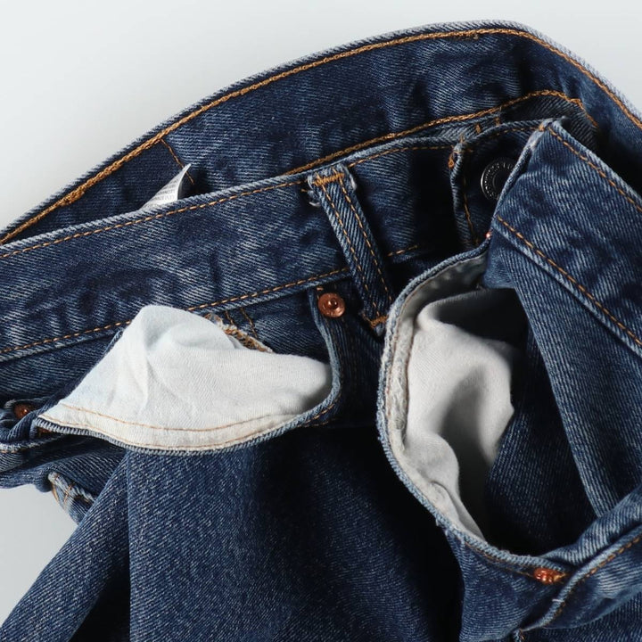 Levi's 505 tapered denim pants for men, size w36 cotton blue type Vintage Second Hand