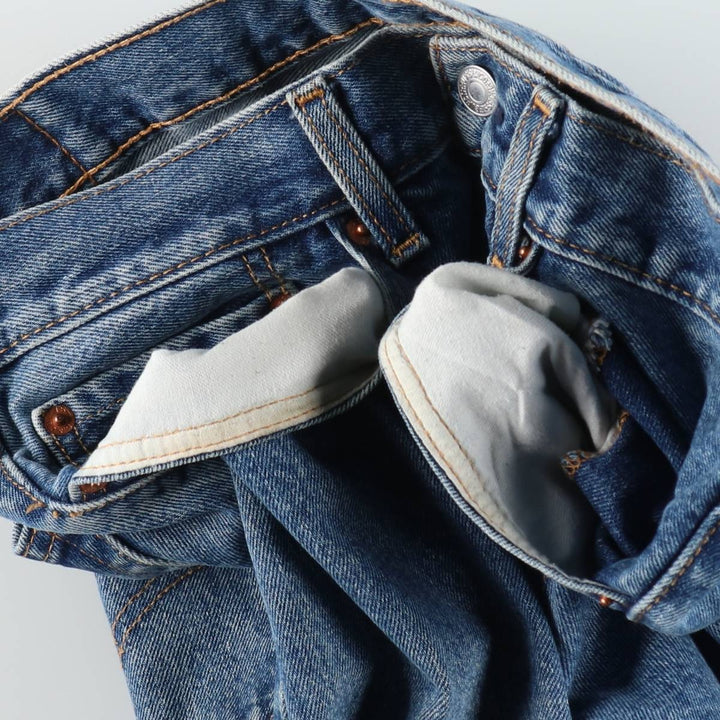 Levi's 505 tapered denim pants for men, size W34 cotton Blue type light blue Vintage Second Hand