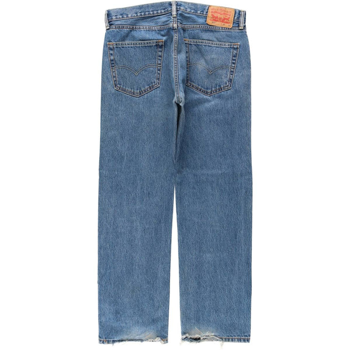 Levi's 505 tapered denim pants for men, size W34 cotton Blue type light blue Vintage Second Hand
