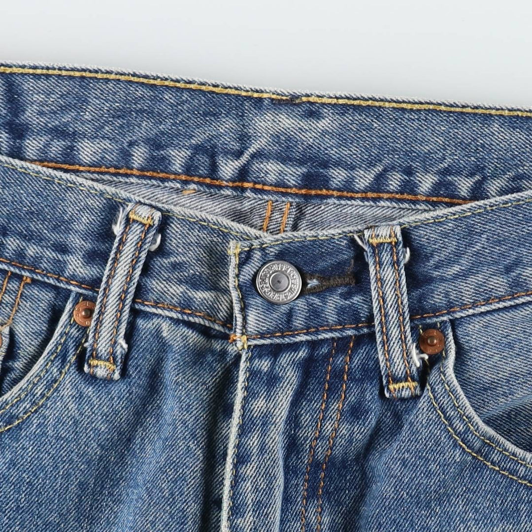 Levi's 505 tapered denim pants for men, size W34 cotton Blue type light blue Vintage Second Hand