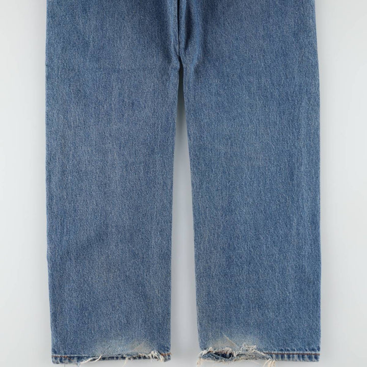 Levi's 505 tapered denim pants for men, size W34 cotton Blue type light blue Vintage Second Hand