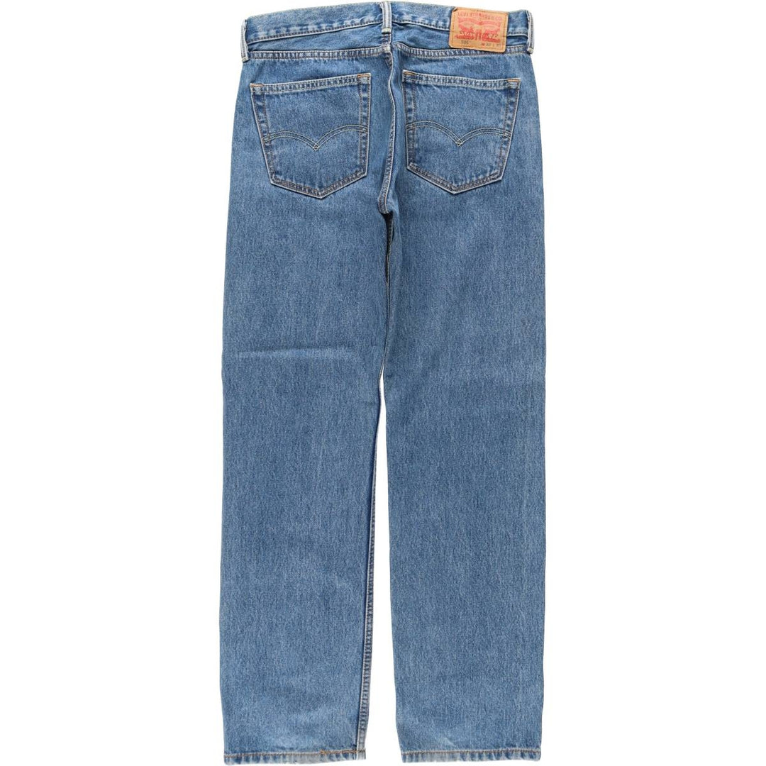 Levi's 505 Painted Custom Tapered Denim Pants, Men's Size W33 (approx.) cotton Blue type light blue Vintage Second Hand